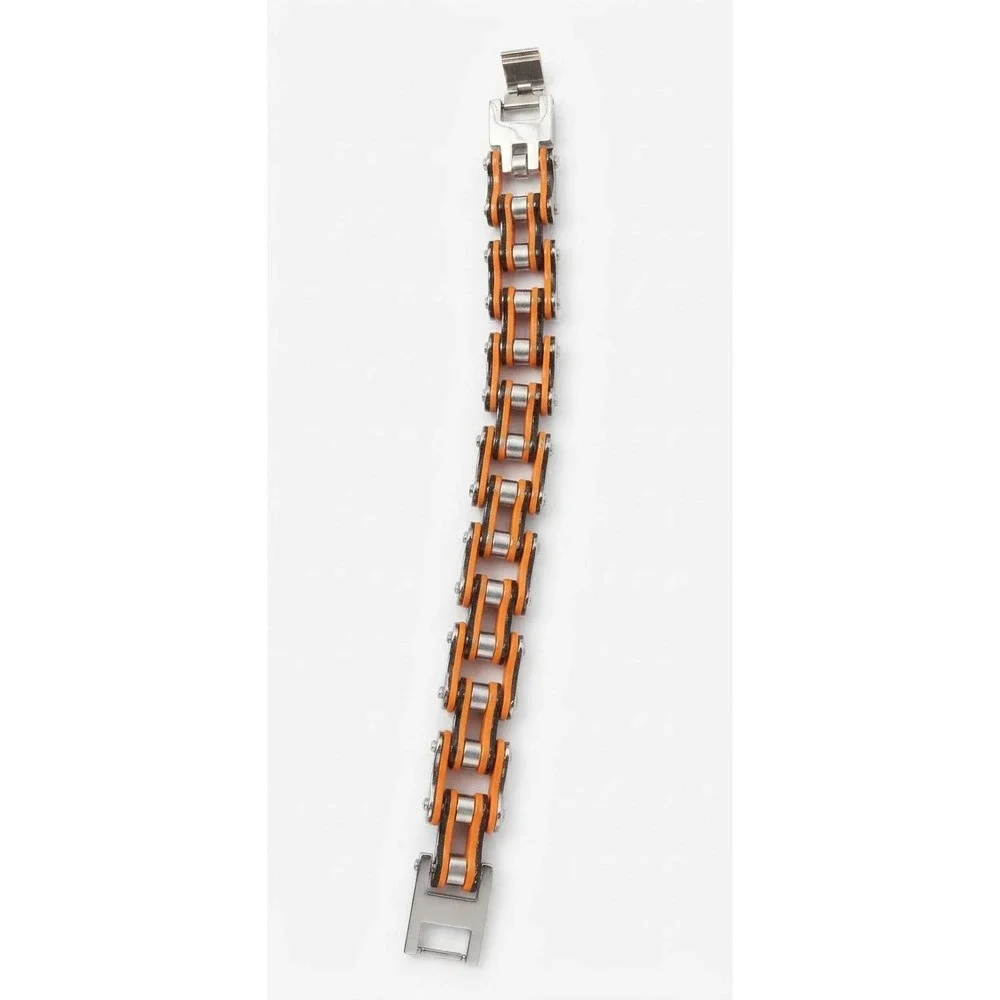 Punk Motorcycle Chain Link Stainless Steel Biker Bracelet Industrial Grunge Edgy